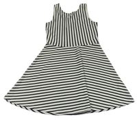 Bílo-černé pruhované šaty zn. H&M