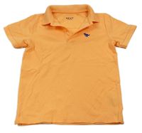 Neonově oranžové polo tričko s výšivkou Next