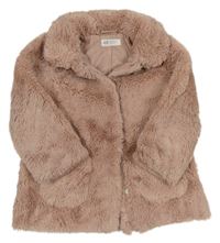 Světlerůžový kožešinový kabát H&M