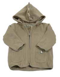 Béžová plyšová propínací mikina s kapucí George