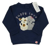 Nové - Tmavomodrá mikina s pejsky M&S