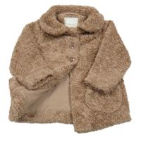 Hnědý huňatý podšitý kabát Next