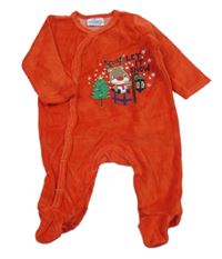 Červený sametový overal s obrázkem So cute