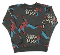 Šedá mikina se Spidermany Marvel
