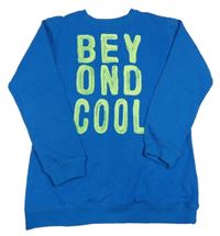 Safírová mikina s nápisem Primark