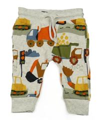 Světlešedé melírované tepláky s auty Next