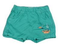 Zelené bavlněné kraťasy Pocopiano