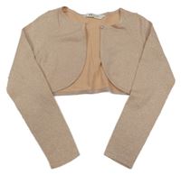 Lososové třpytivé svetrové bolerko H&M