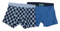 2x Modré + kostkované boxerky C&A
