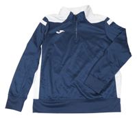 Tmavomodro-bílá sportovní mikina s logem joma