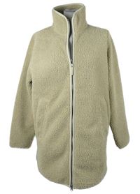 Dámská béžová huňatá dlouhá mikina s rolákem Jack Wofskin