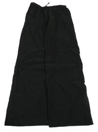 Černé široké lehké kalhoty H&M