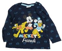 Tmavomodré triko s Mickeym a kamarády Disney