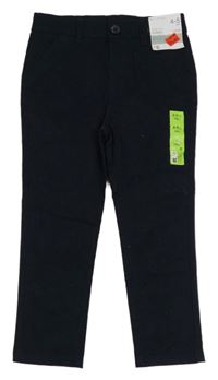 Nové - Tmavomodré plátěné chino kalhoty Denim Co.