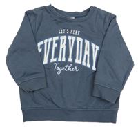 Tmavošedá mikina s nápisem Topolino