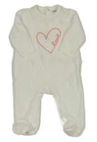 Bílý sametový overal se srdíčkem Orchestra