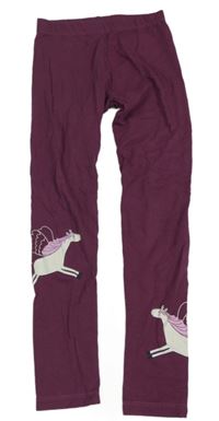 Fialové legíny s koníky Little kids