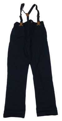 Nové - Tmavomodré kalhoty s kšandami Matalan