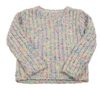 Barevný melírovaný žebrovaný svetr St. Bernard