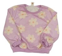 Světlerůžová mikina s kytičkami