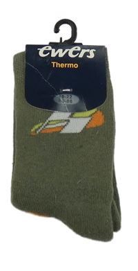 Nové - khaki thermo ponožky ewers