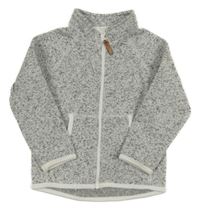 Šedá melírovaná pletená propínací mikina H&M