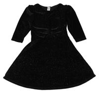 Černé třpytivé sametové šaty dopodopo