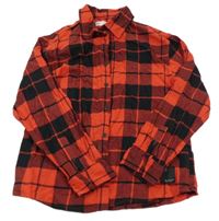 Červeno-černá kostkovaná košile Zara