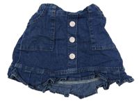 Tmavomodrá riflová sukně s cvočky