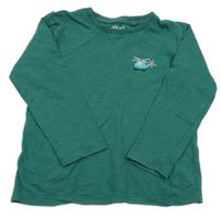 Smaragdové triko s vrtulníkem Next