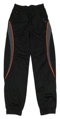 Černo-šedé sportovní kalhoty s proužky Yigga