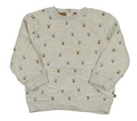 Šedá mikina se zajíčky