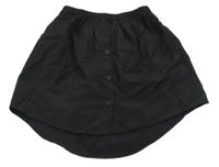 Černá lehká sukně s knoflíčky