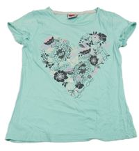 Pomněnkové tričko s kytičkami Yigga