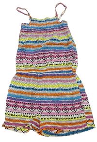Barevný plátěný kraťasový overal Matalan
