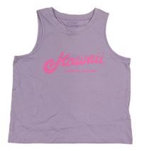 Lila crop top s nápisem Primark