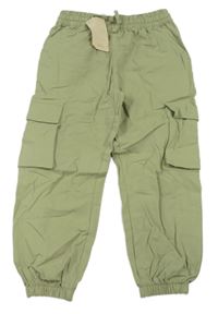 Nové - khaki plátěné cargo cuff kalhoty Leigh Tucker