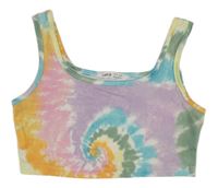Barevný batikovaný crop top Shein 