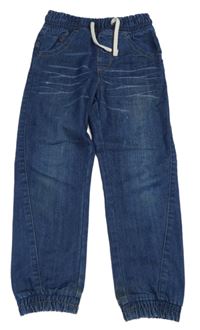 Tmavomodré relaxed cuff rifle Denim 
