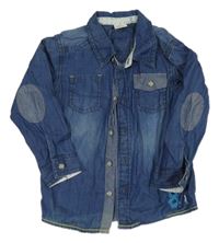 Modrá košile riflového vzhledu s. Oliver 