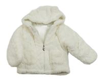 Smetanová kožešinová zateplená bunda s kapucí Noukie´s 