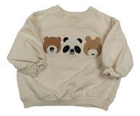 Béžová mikina se zvířátky Next 