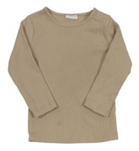 Béžové žebrované triko F&F