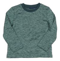 Zeleno-tmavomodré melírované sportovní triko Lupilu 