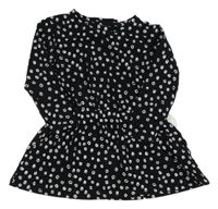 Černé bavlněné šaty s puntíky Zeeman