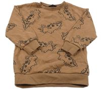 Béžová mikina s dinosaury Next