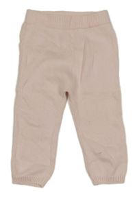 Světlerůžové pletené kalhoty 