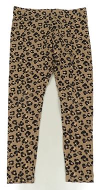 Béžovo-černé vzorované legíny Next