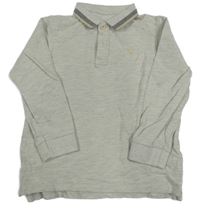 Šedo-béžové melírované triko s límečkem George 