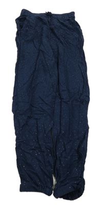 Tmavomodré turecké kalhoty s puntíky Yigga